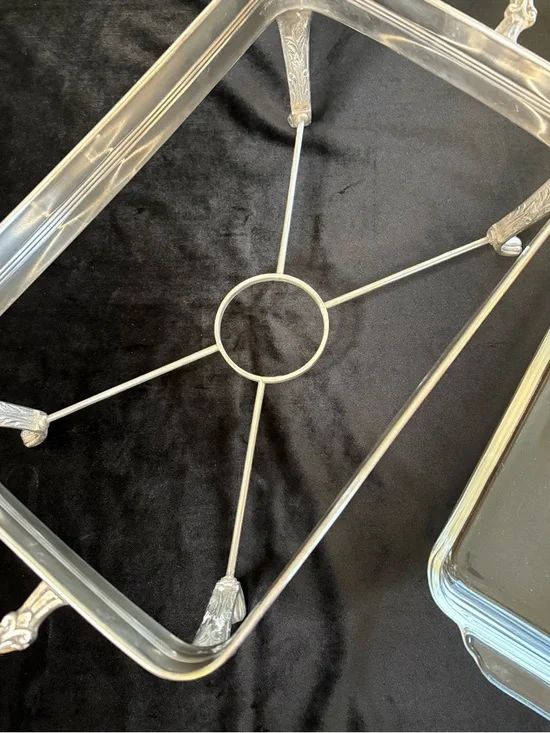 Vintage Silver-Plated Covered Chafing Dish/ Casserole Server - Picture 10 of 15